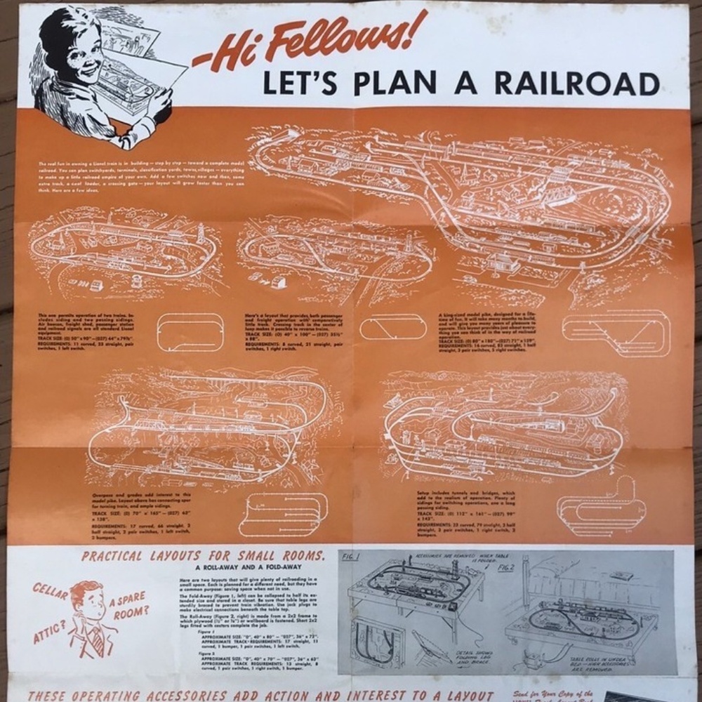 Vintage Lionel Train Let’s Plan A Railroad Instructions 1952 #205689727512